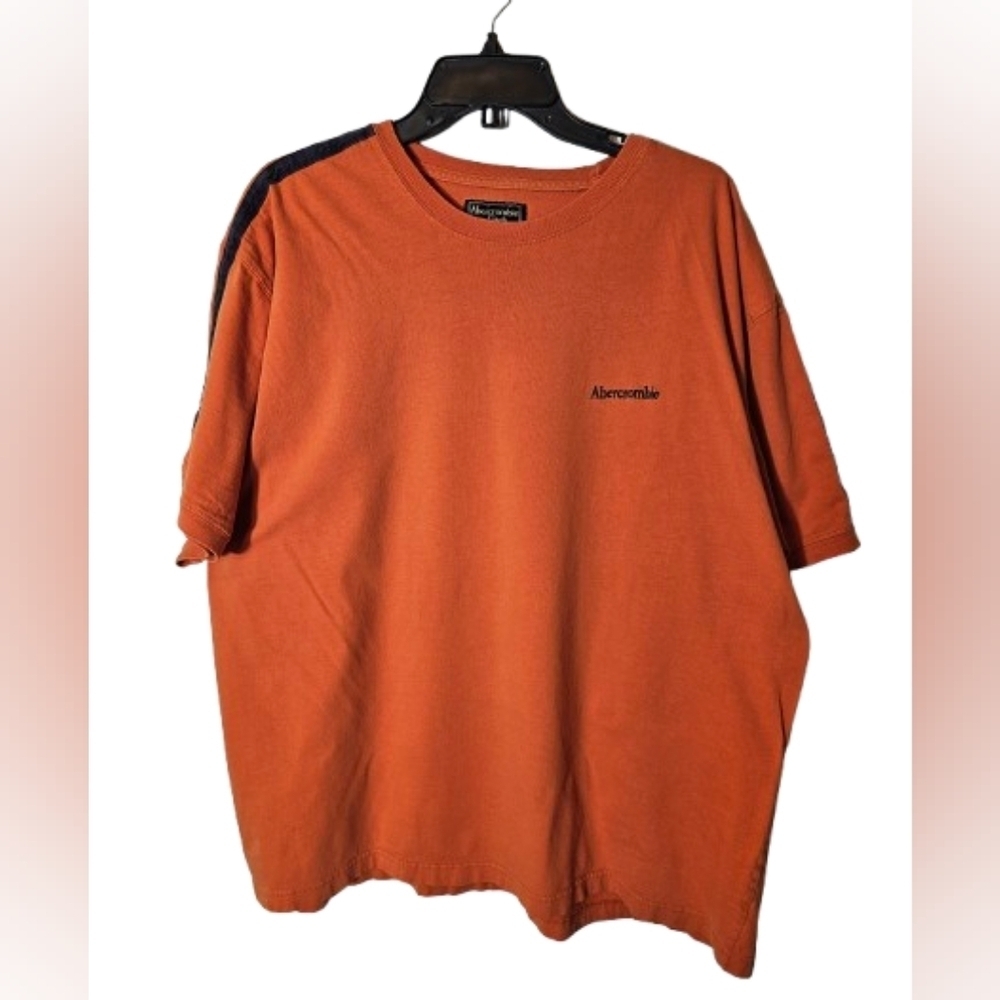 Abercrombie & Fitch Y2K Men's Orange T-Shirt Approximate XL *small hole(s)